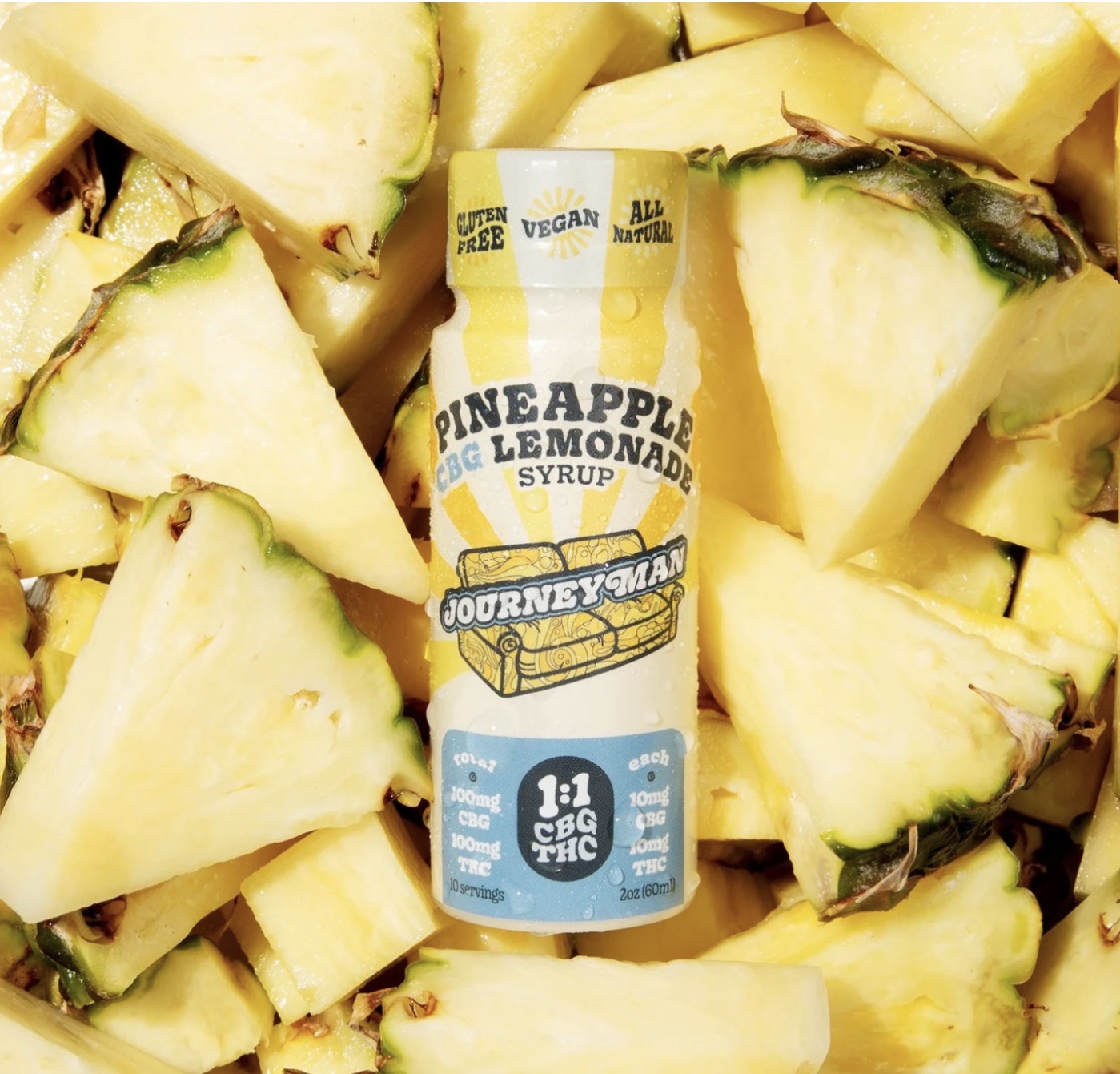 Beverage | 1:1 CBG Pineapple Lemonade | 100mg