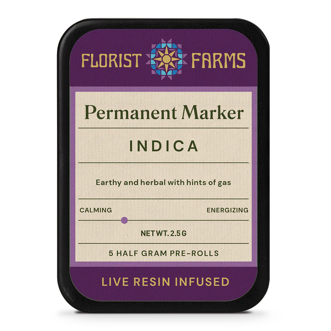 Florist Farms | 0.5g Infused Prerolls | Permanent Marker | 5 Pack