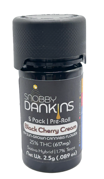 Snobby Dankins | 0.5g Pre-Rolls | Black Cherry Cream | 5-Pack 