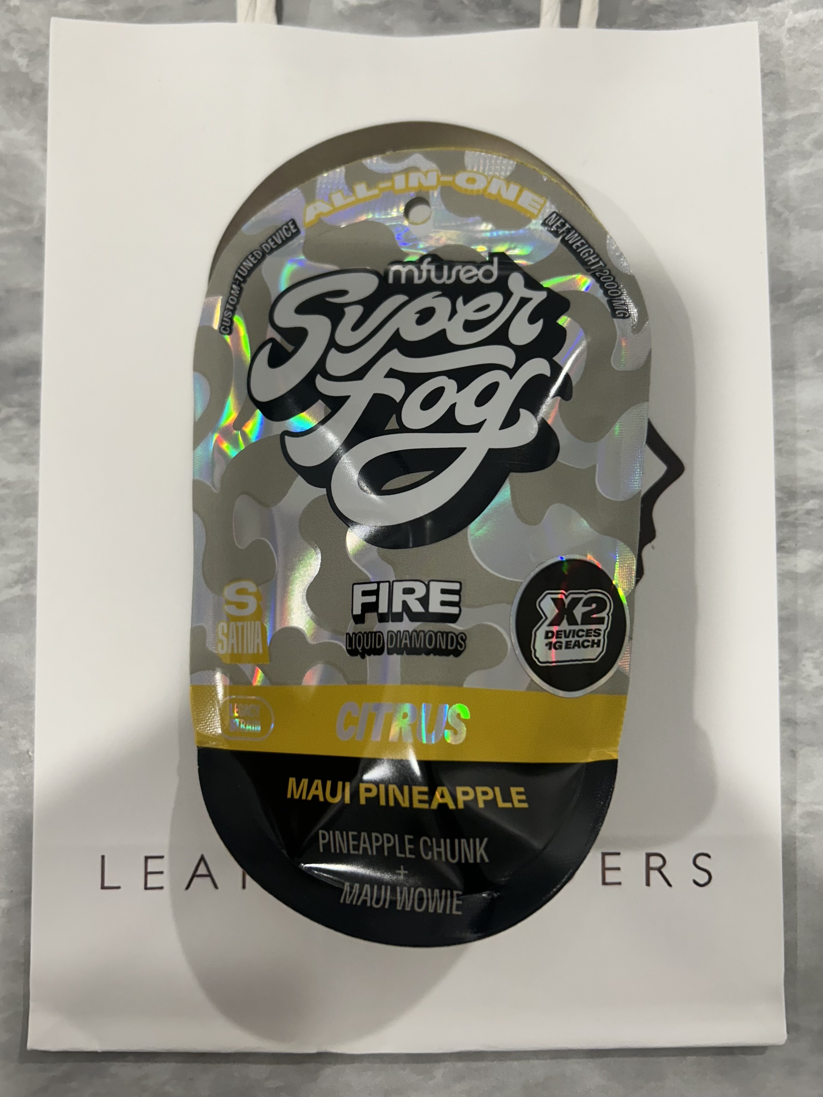  MFused | All In One Vapes | Maui Pineapple | 2 Pack - 1g Each