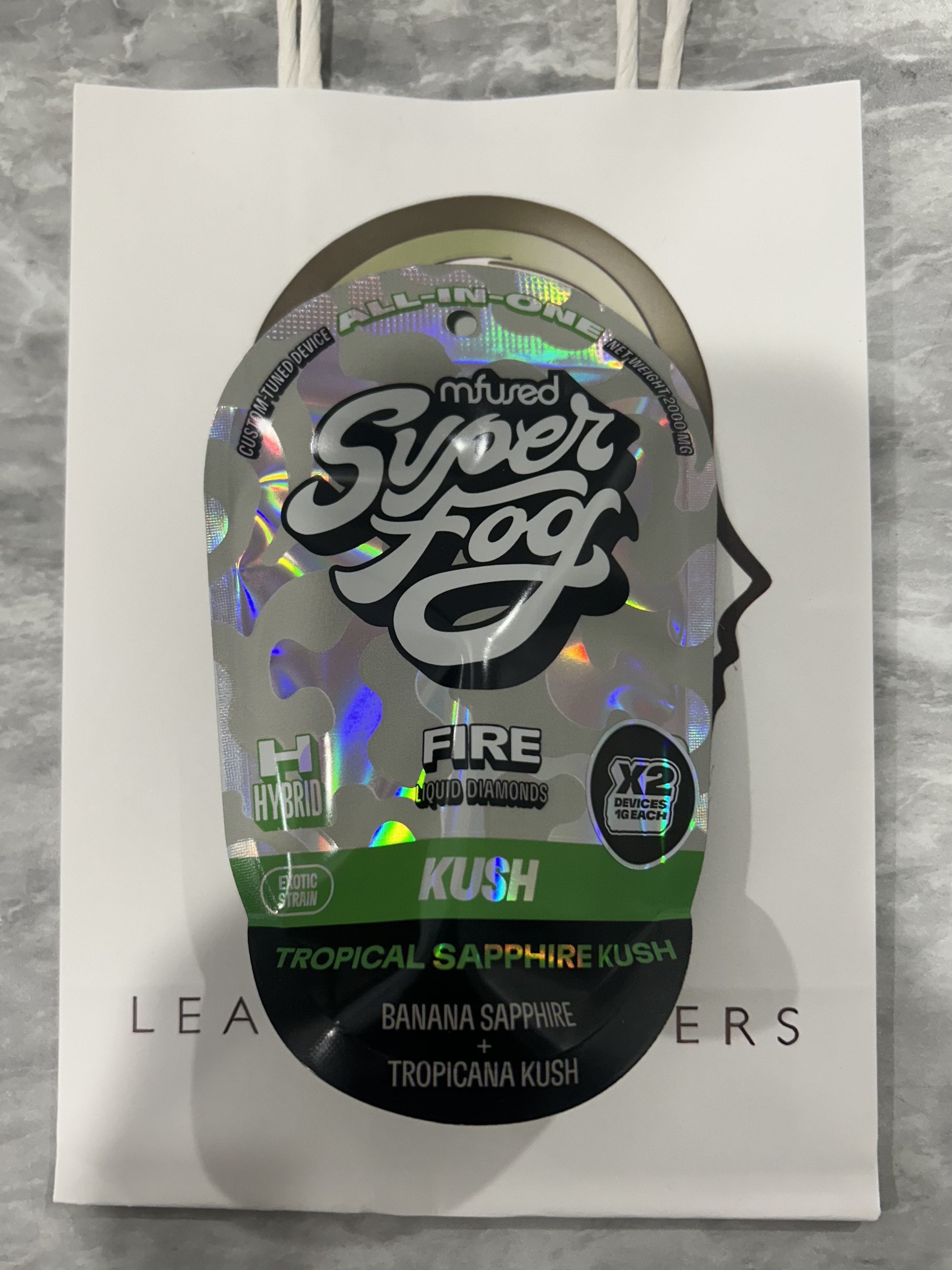 MFused | All In One Vapes | Tropical Sapphire Kush | 2 Pack - 1g Each