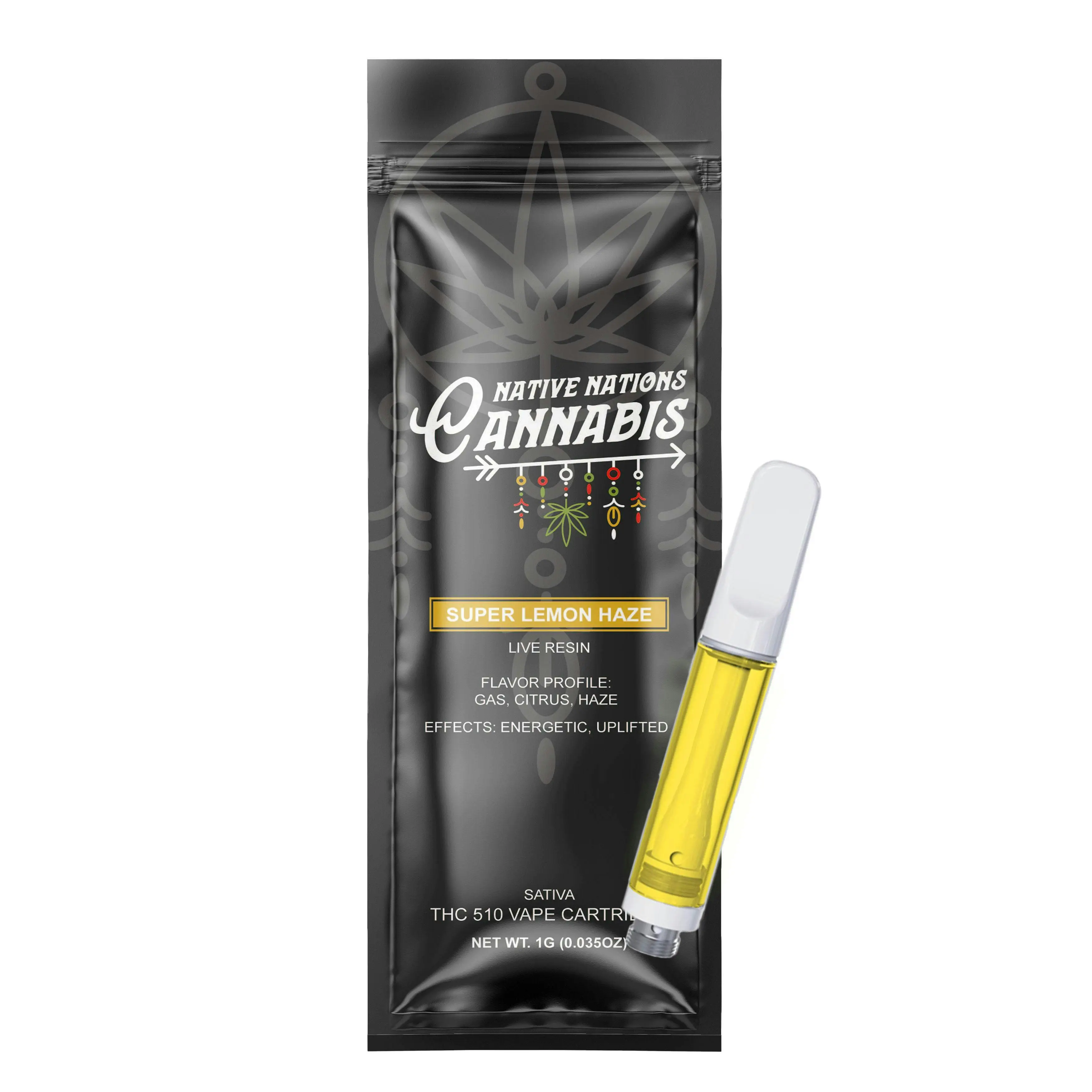 Native Nations Cannabis | Live Resin Vape Cart | Super Lemon Haze | 1g 