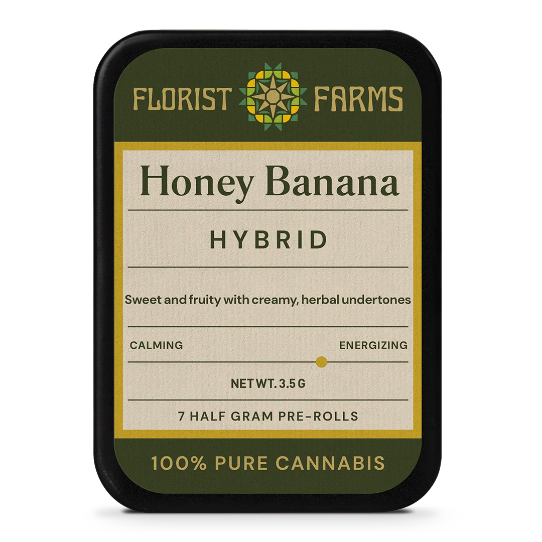 Florist Farms | 0.5g Prerolls | Honey Banana | 7 Pack