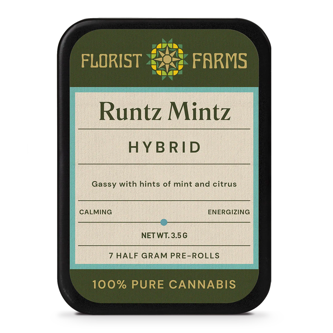 Florist Farms | 0.5g Prerolls | Runtz Mintz | 7 Pack