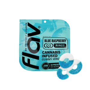 FLAV - Gummy Rings | Blue Raspberry | 100mg | 10pk