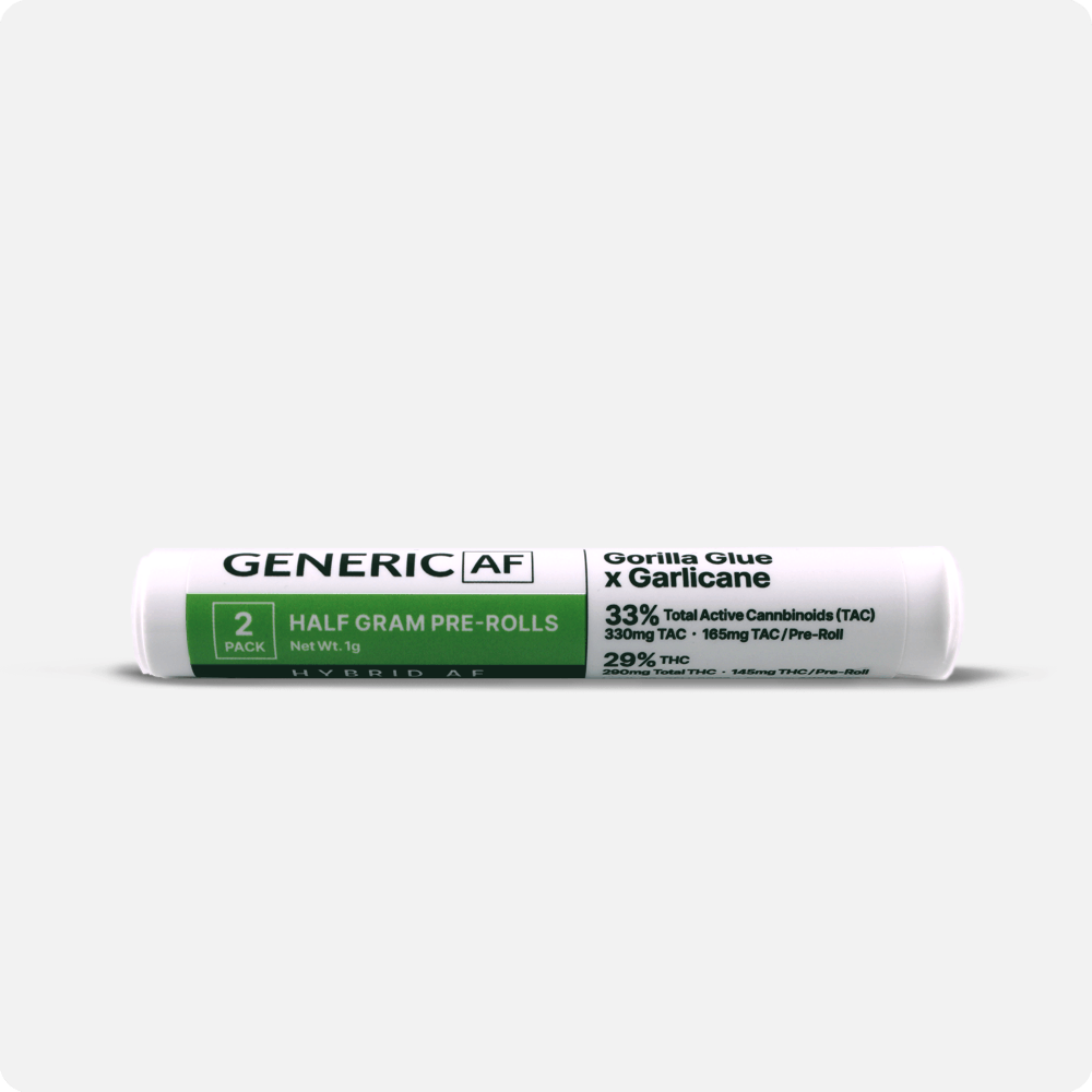 Generic AF | Pre Roll | Gorilla Glue X Garlicane | 2 Pack 0.5g