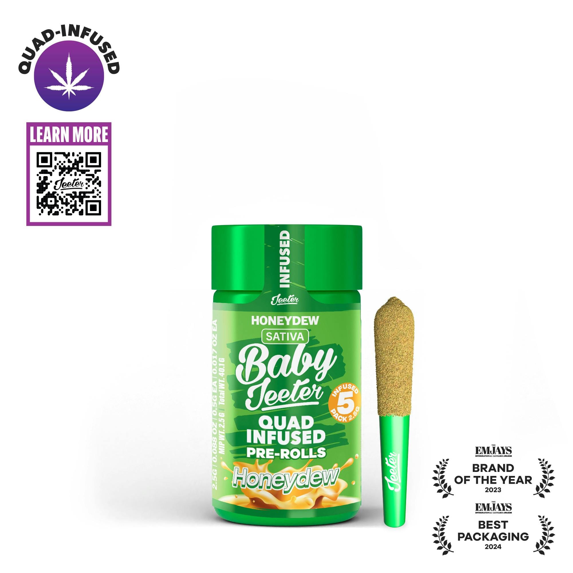 HONEYDEW INFUSED BABY JEETER 0.5G X 5