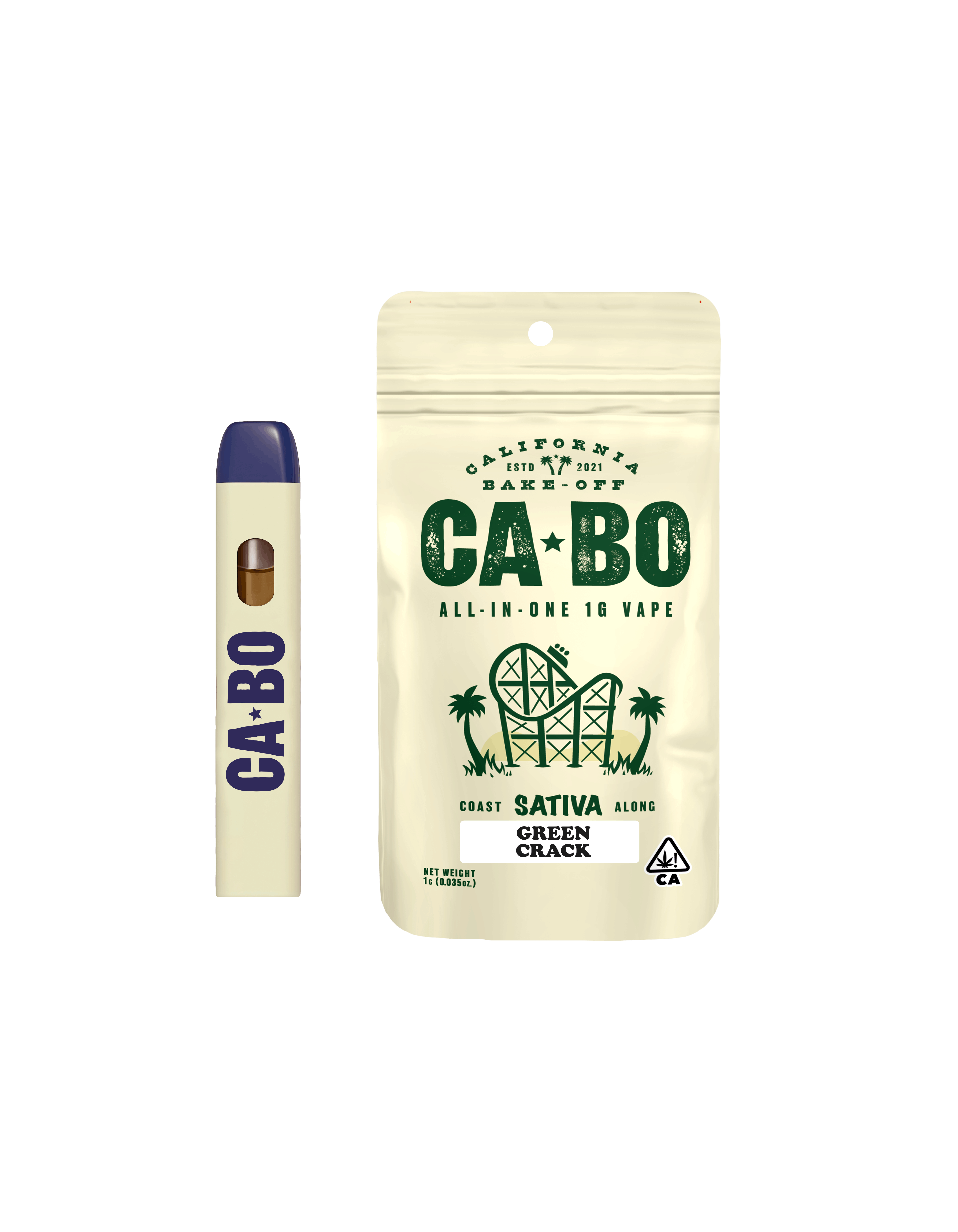 GREEN CRACK AIO 1G VAPE - SATIVA
