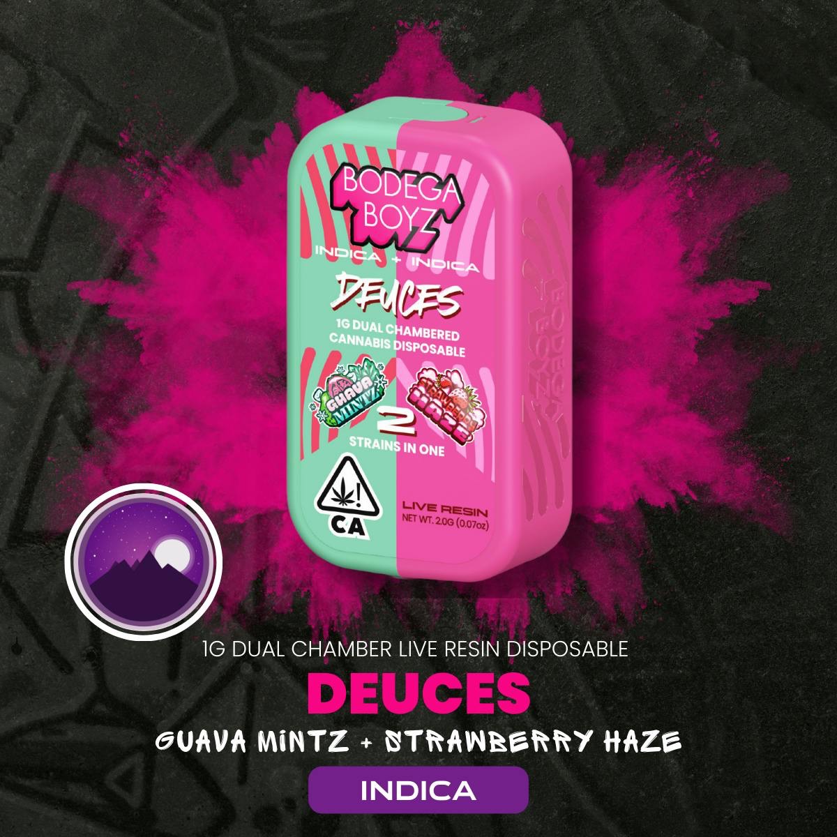 GUAVA MINTZ x STRAWBERRY HAZE 1G LIVE AIO