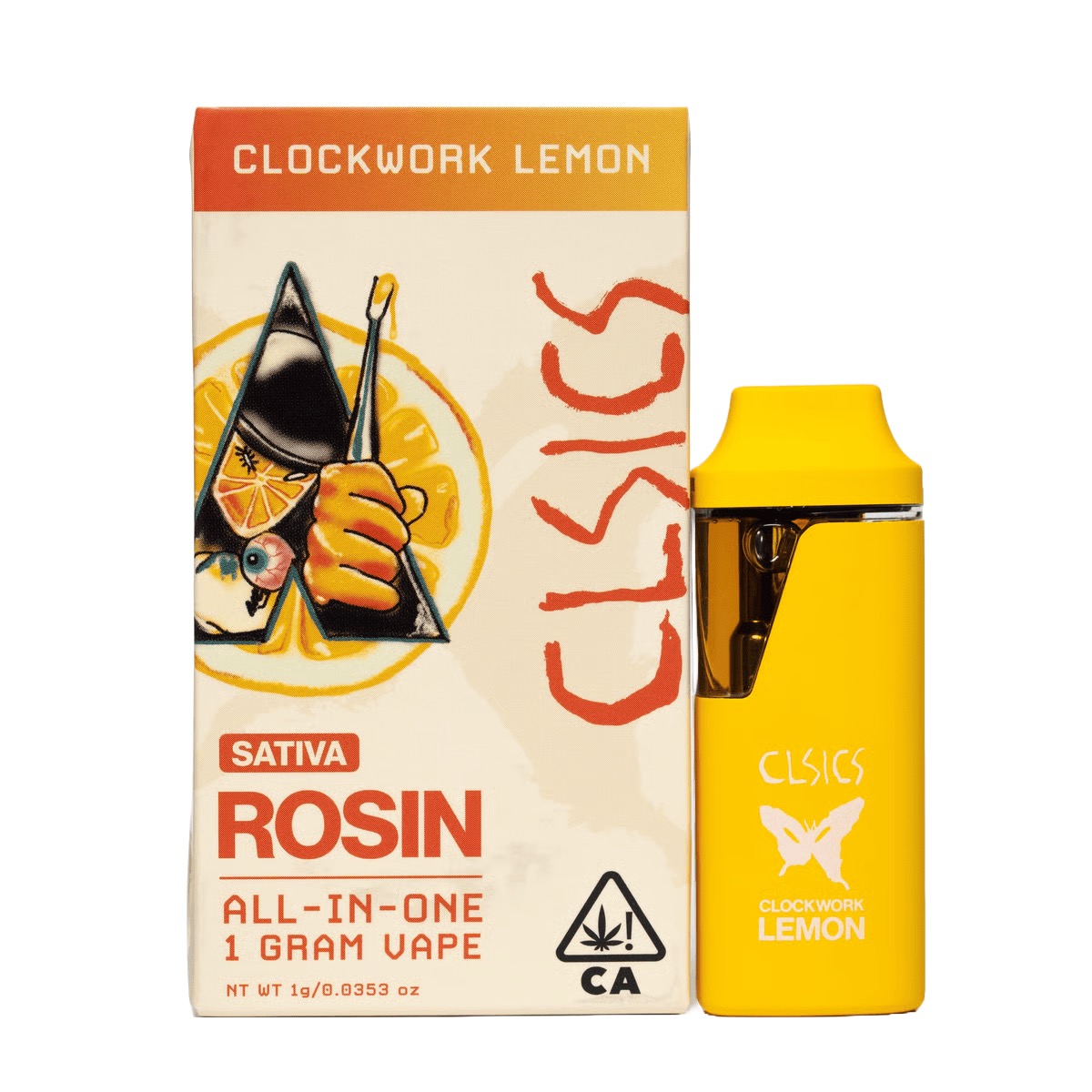 CLOCKWORK LEMON - LIVE ROSIN ALL IN ONE VAPE 1G