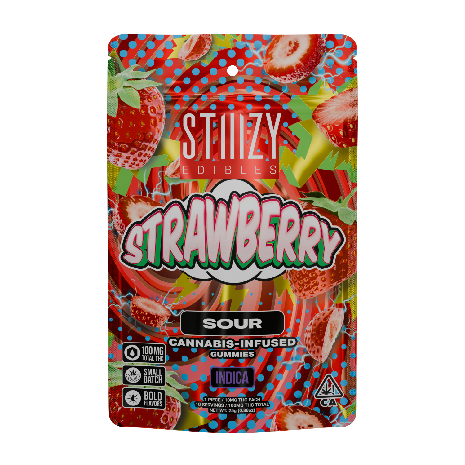 SOUR STRAWBERRY-GUMMIES 100 MG