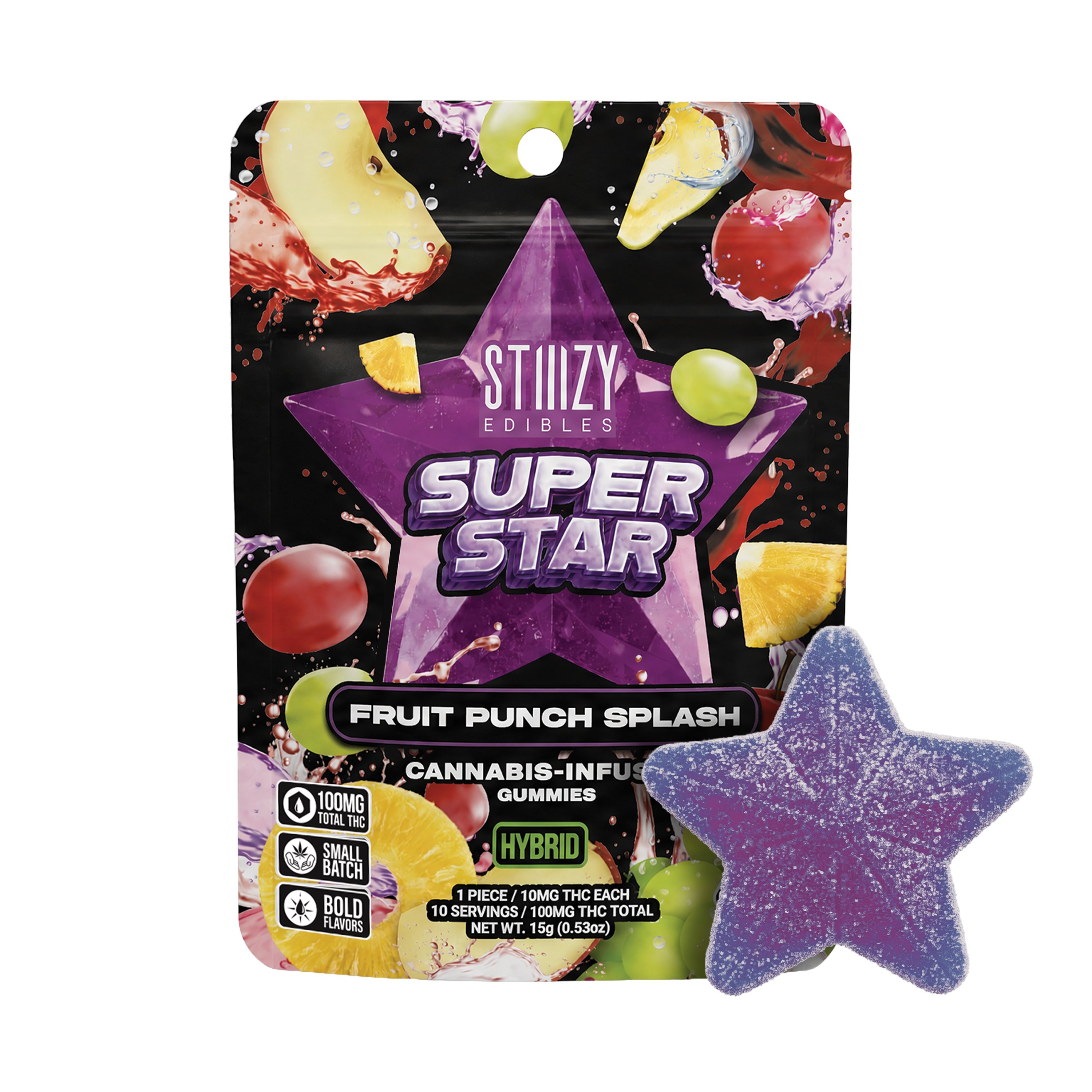 FRUIT PUNCH SPLASH STAR 100MG GUMMY