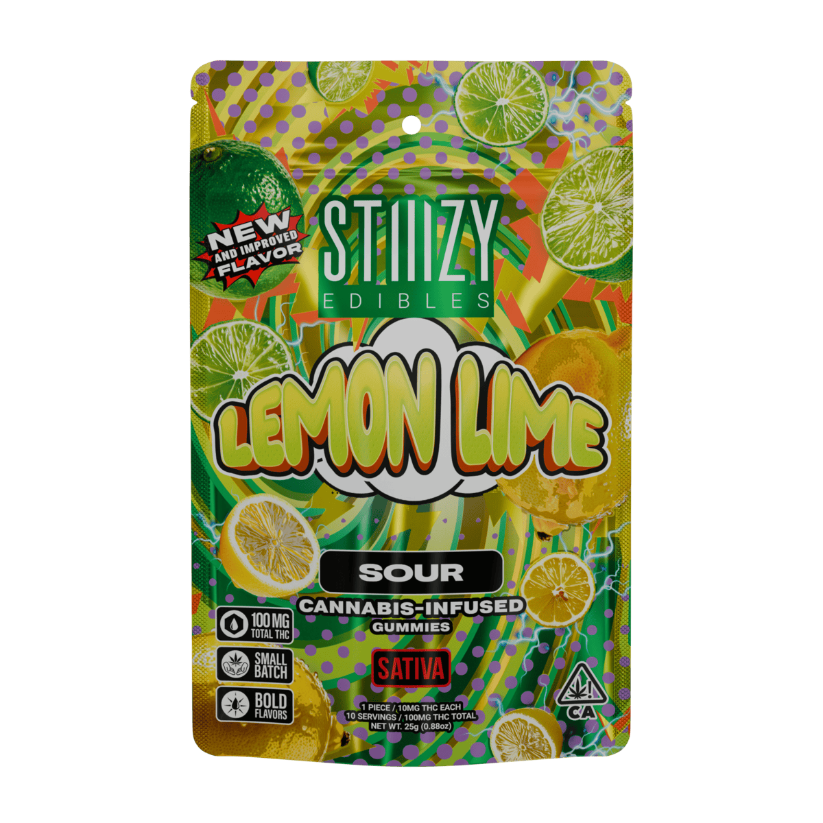LEMON LIME - 100MG SOUR EDIBLES