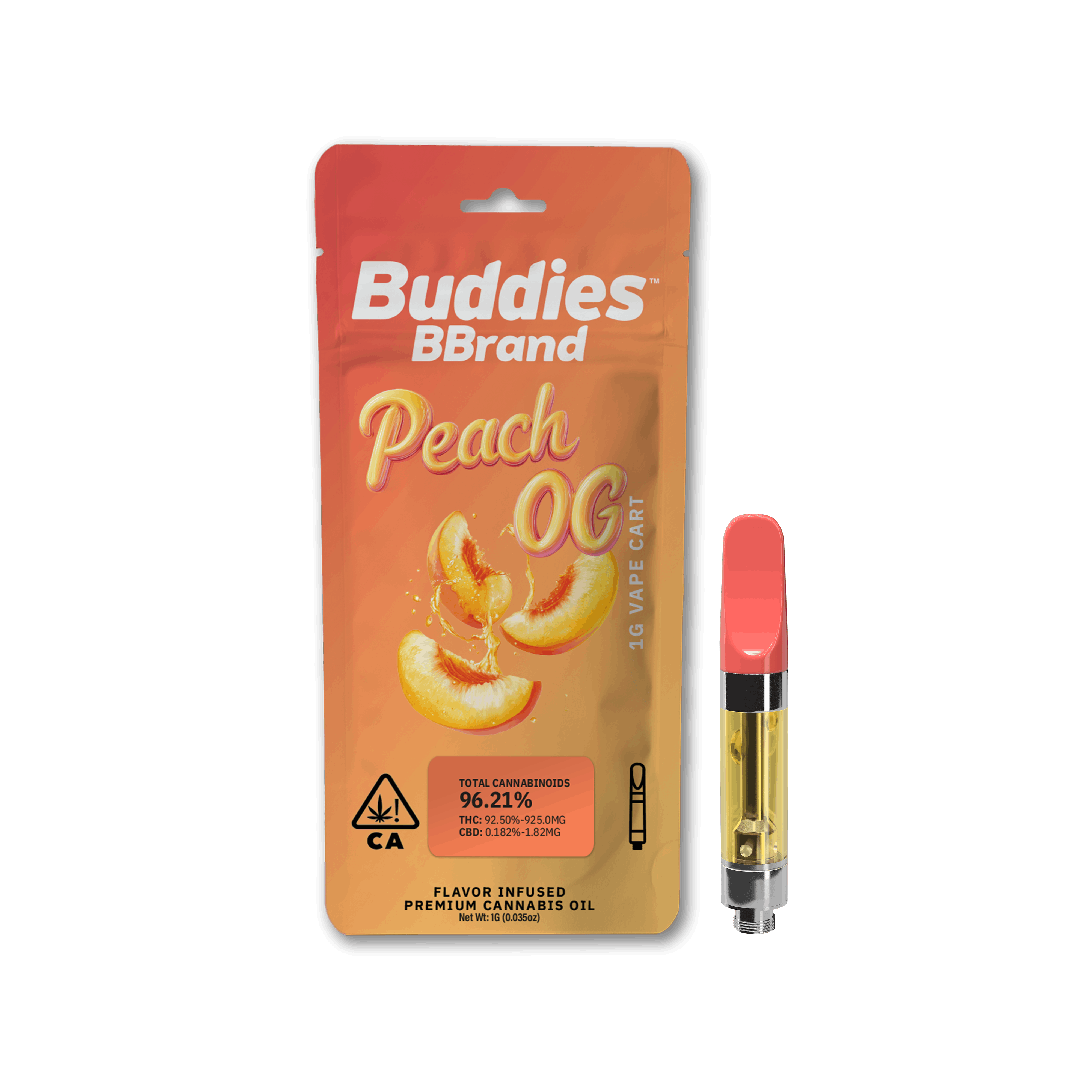 PEACH OG 1G VAPE CARTRIDGE