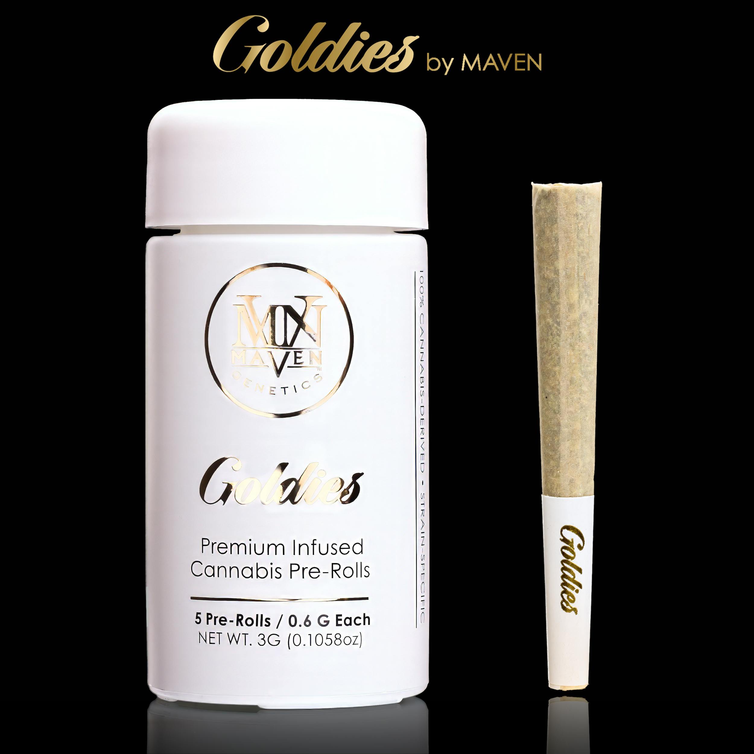 CHROME DOME GOLDIES INFUSED PRE-ROLLS 5-PACK [3G]