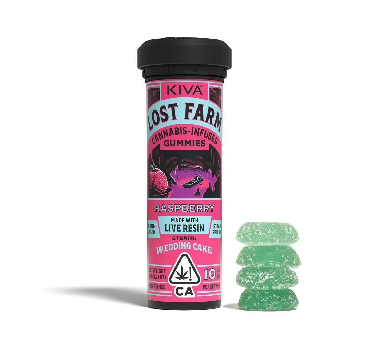 RASPBERRY X WEDDING CAKE 100MG LOST FARM GUMMIES