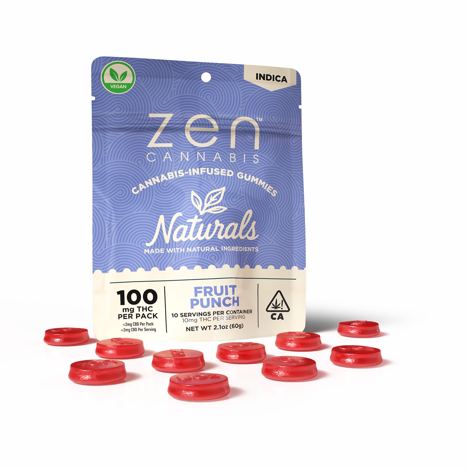FRUIT PUNCH 100MG NATURALS GUMMIES