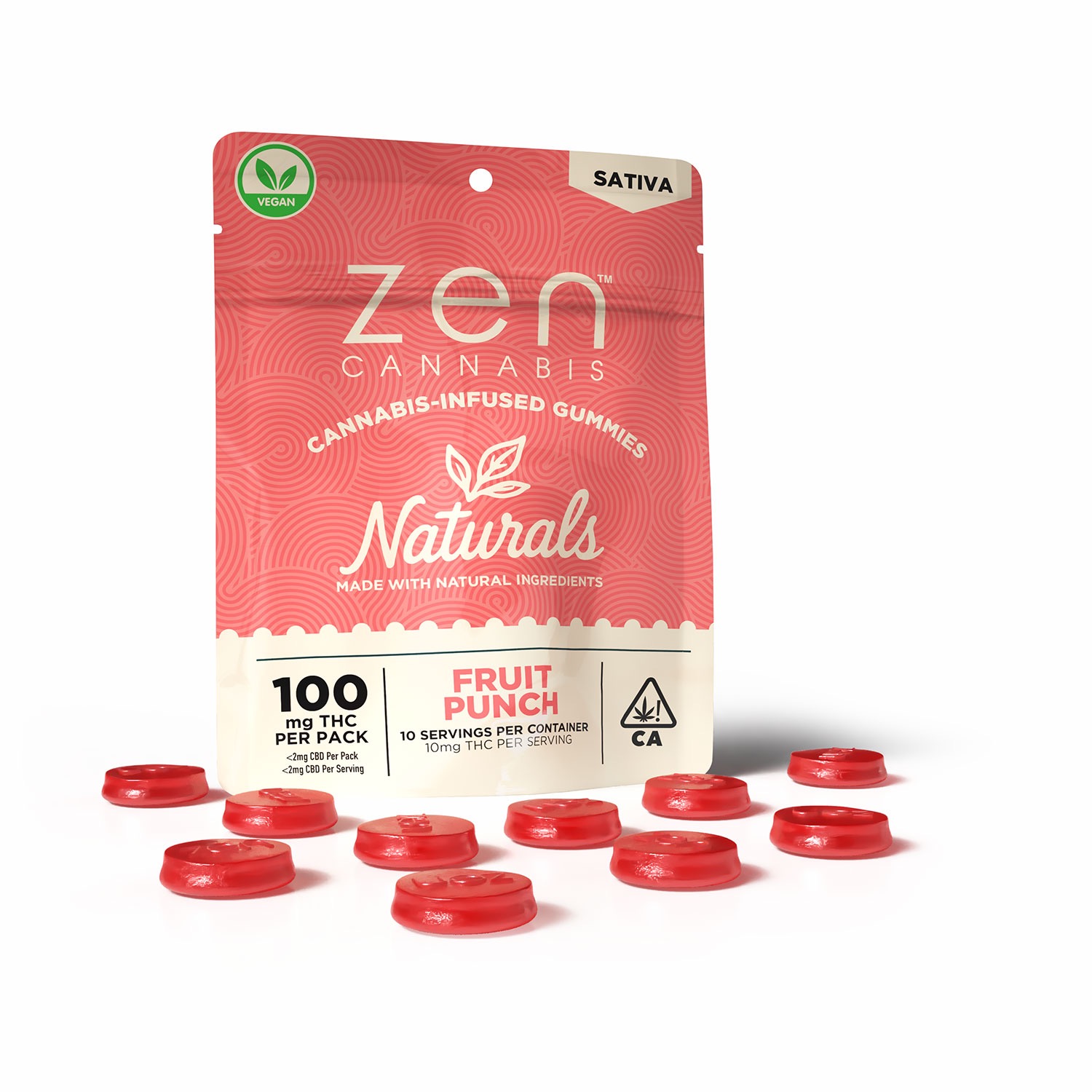 FRUIT PUNCH 100MG NATURALS GUMMIES