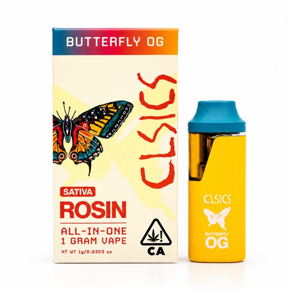 BUTTERFLY OG LIVE ROSIN ALL-IN-ONE CARTRIDGE 1G SATIVA