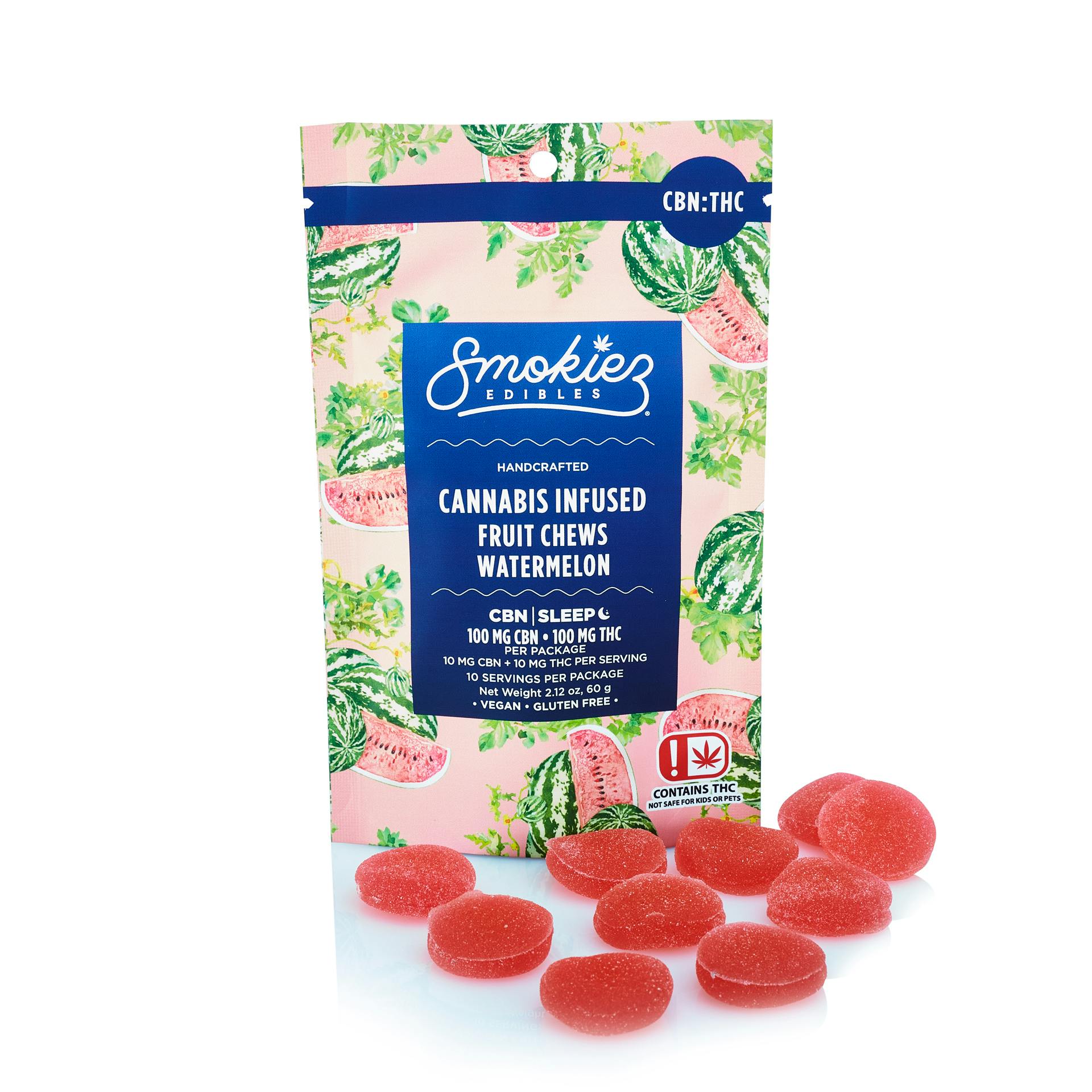 WATERMELON 100MG CHEW CBN