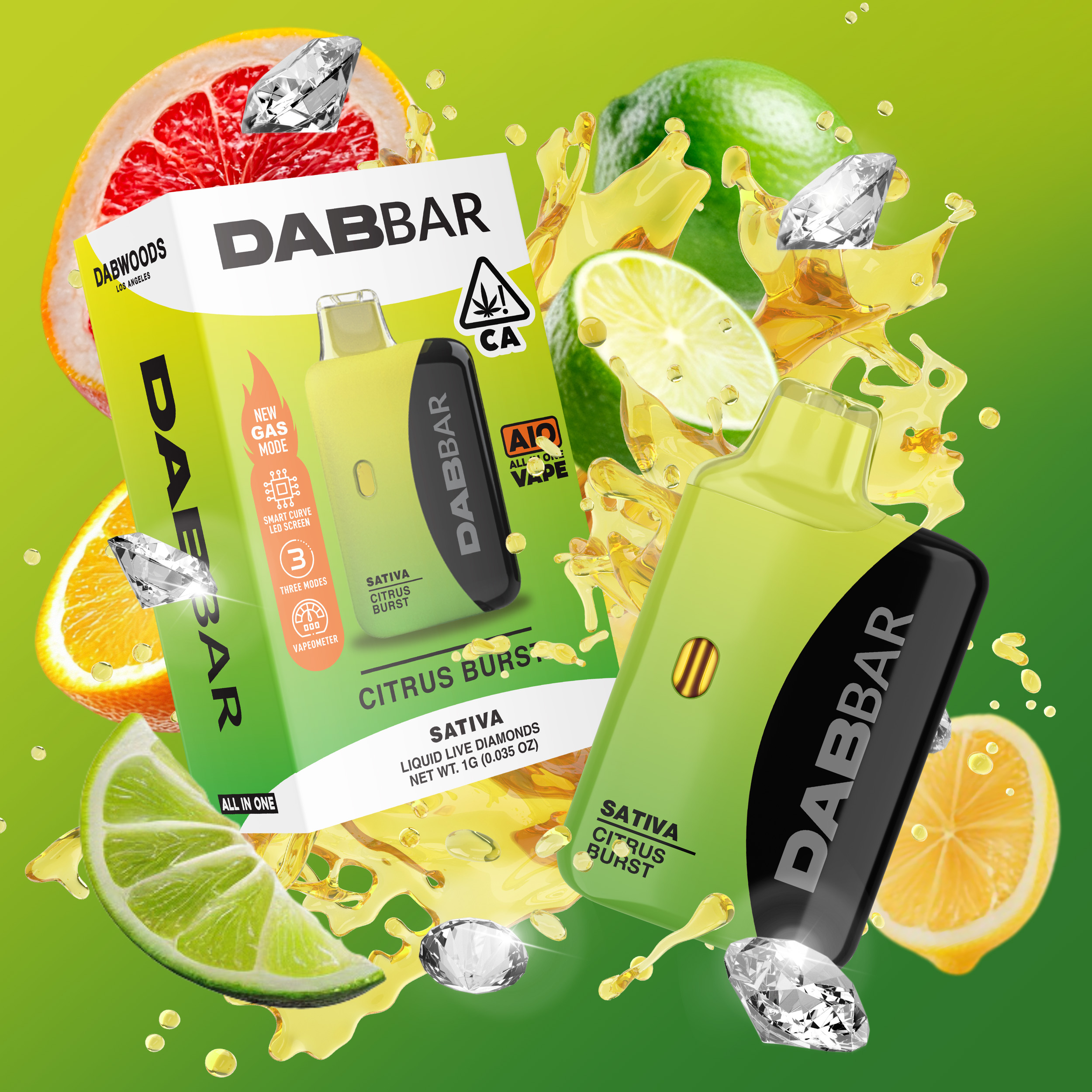 CITRUS BURST DABBAR 3.0 LIQUID DIAMOND 1G