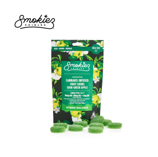 Smokiez — Sour Green Apple - Fruit Chews