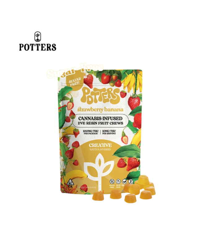 Potters — Strawberry Banana Free Fruit Chews