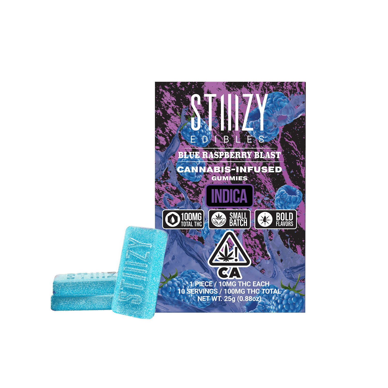 STIIIZY BLUE RASPBERRY BLAST (I) GUMMIES 100MG