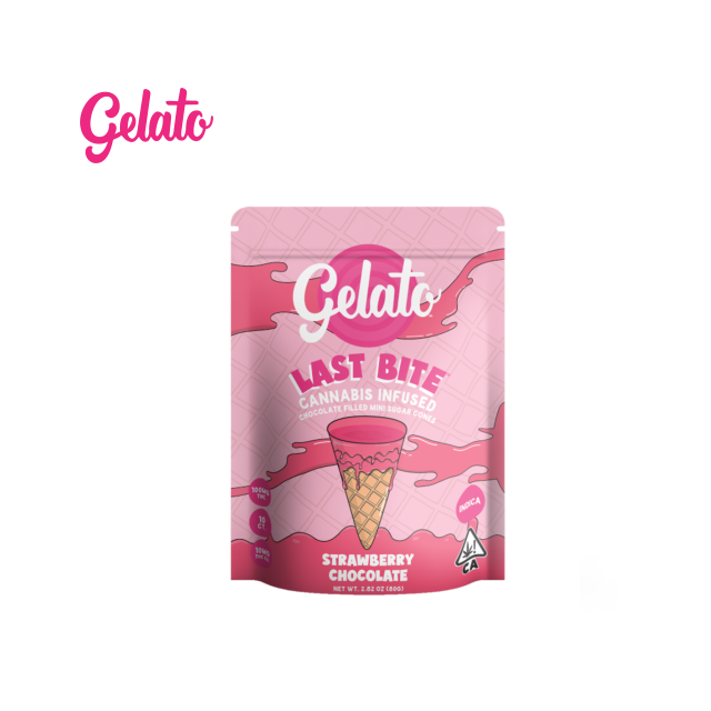Gelato — Strawberry Filled Mini Cones