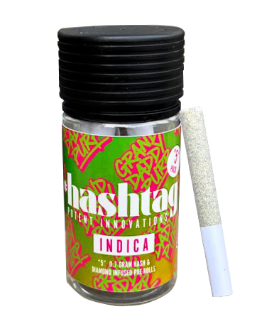 HASHTAG PLATINUM OG (I) INFUSED PREROLL 5PK 3.5G
