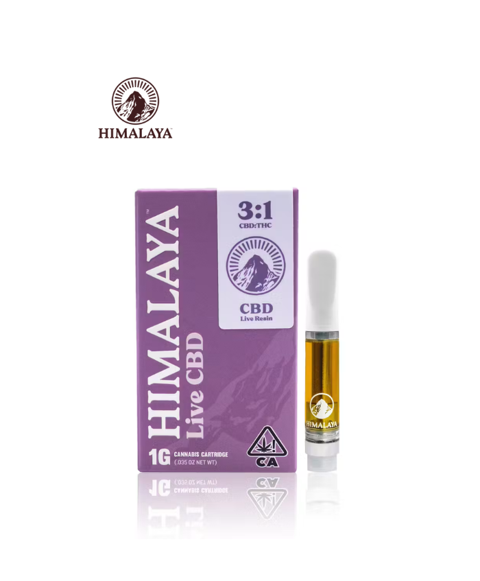 Himalaya: CBD:THC 3:1 1G LIVE RESIN SAUCE CARTRIDGE