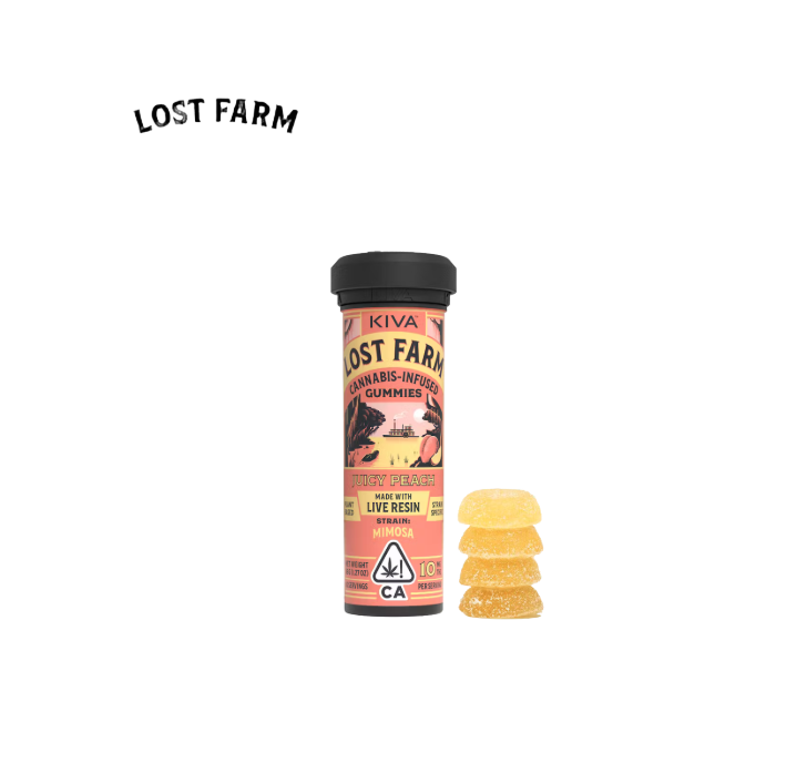 JUICY PEACH MIMOSA 100MG 10 PACK LIVE RESIN GUMMIES