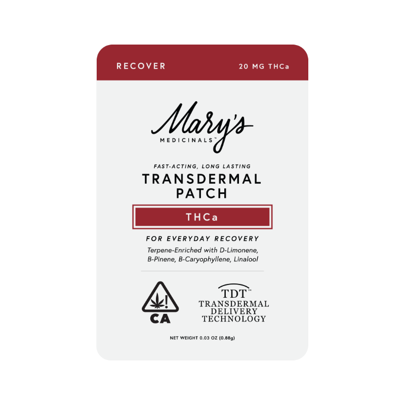 MARY'S RECOVER THCA TRANSDERMAL PATCH 20MG