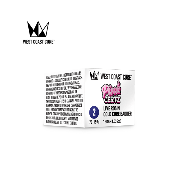West Coast Cure — Pink Certz Tier 2 Cold Cure