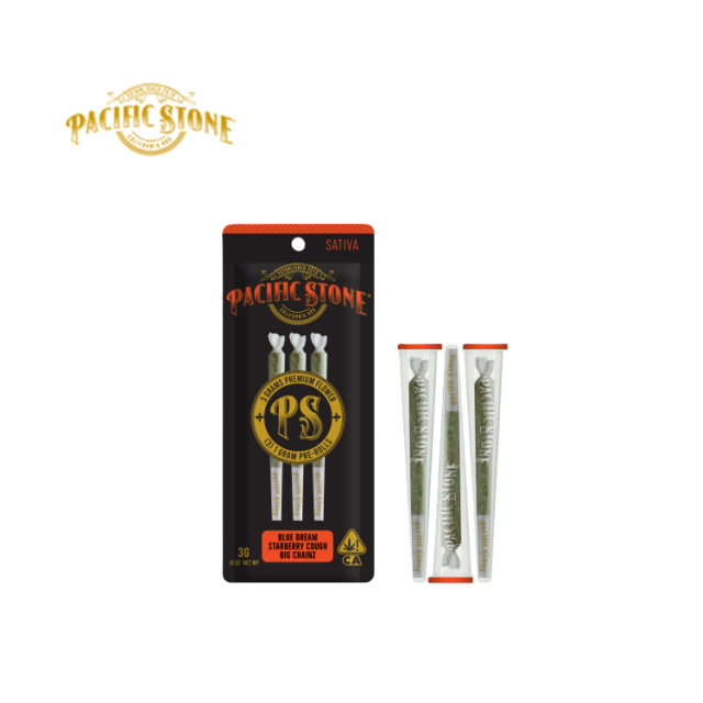 Pacific Stone: SATIVA VARIETY 3G 3 PACK PREROLLS