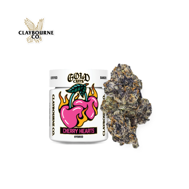 Claybourne — Cherry Hearts Gold Cuts