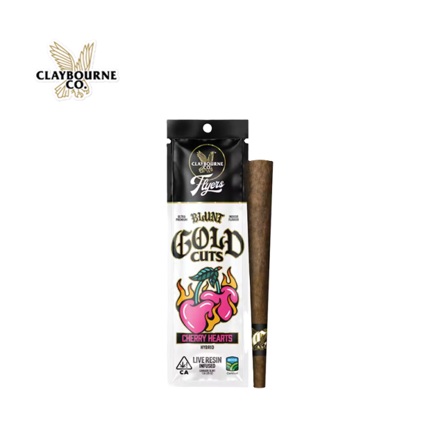 Claybourne: Cherry Hearts Gold Cuts Blunt