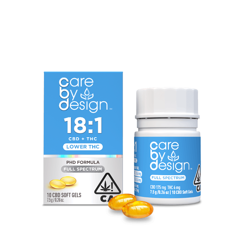 CARE BY DESIGN 18:1 CBD SOFT GELS 10CT