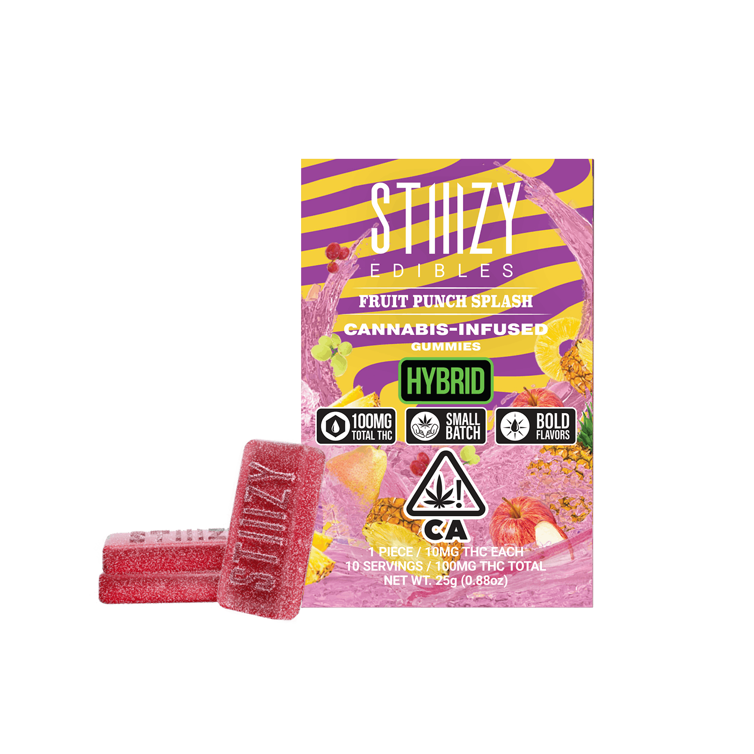 STIIIZY FRUIT PUNCH SPLASH (H) GUMMIES 100MG