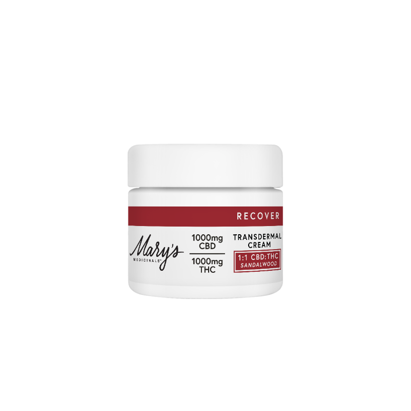 MARY'S SANDALWOOD TRANSDERMAL CREAM 1:1 CBD:THC 2000MG