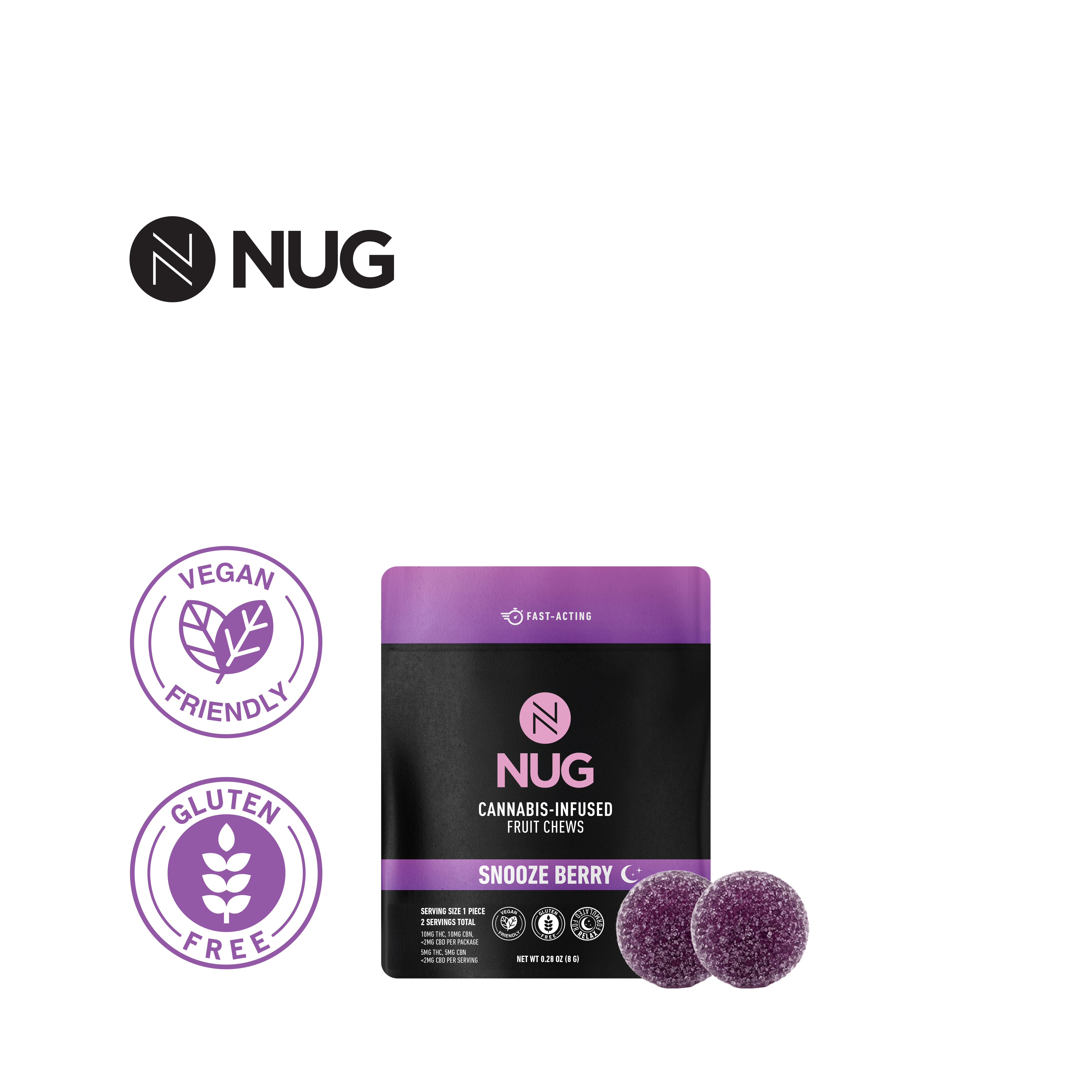 NUG: Snooze Berry - Nano Fruit Chews