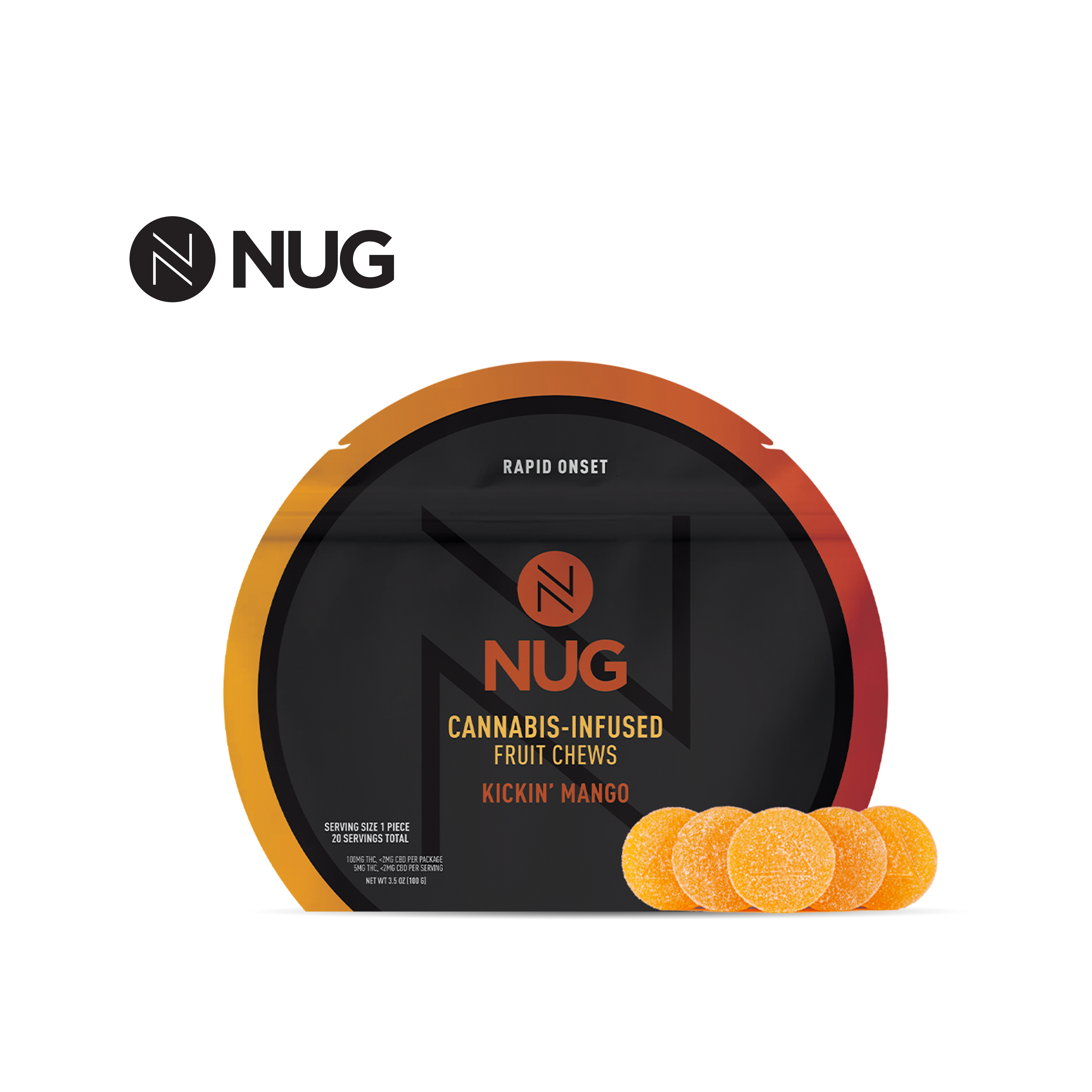 NUG — Kickin Mango Nano Fruit Chews