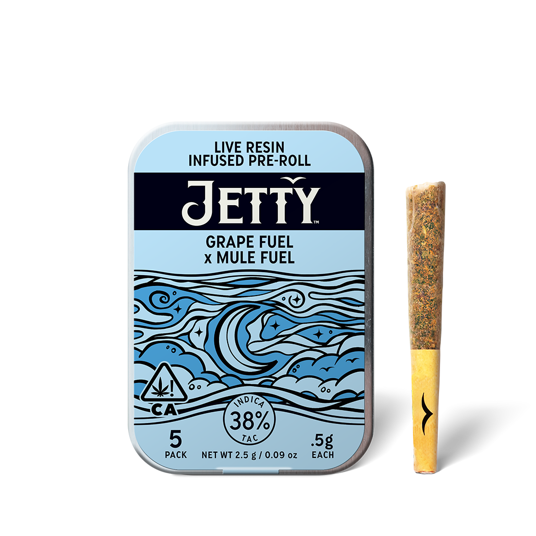 GRAPE FUEL X MULE FUEL LIVE RESIN 2.5G 5 PACK PREROLLS