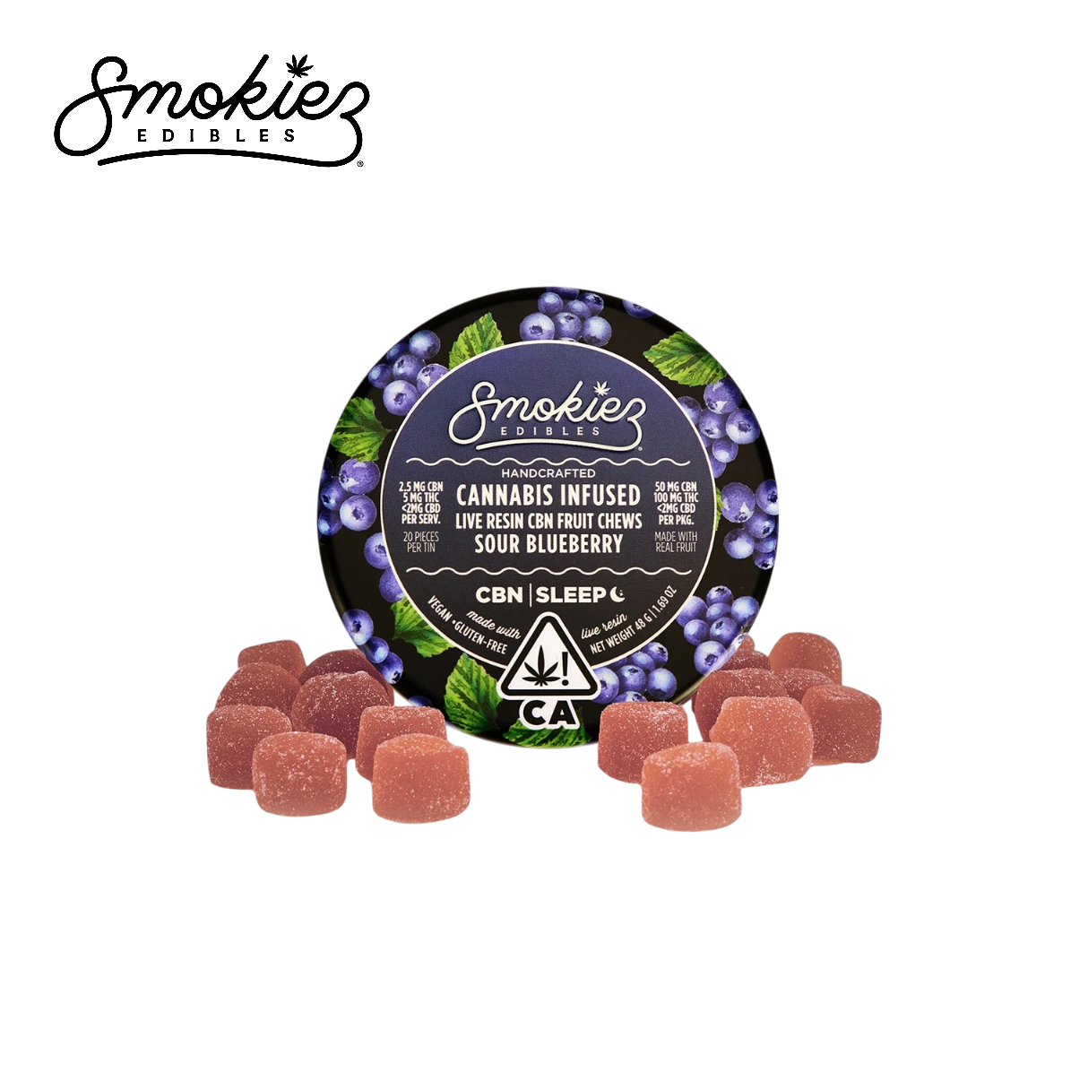Smokiez — Sour Blueberry - Fruit Chews