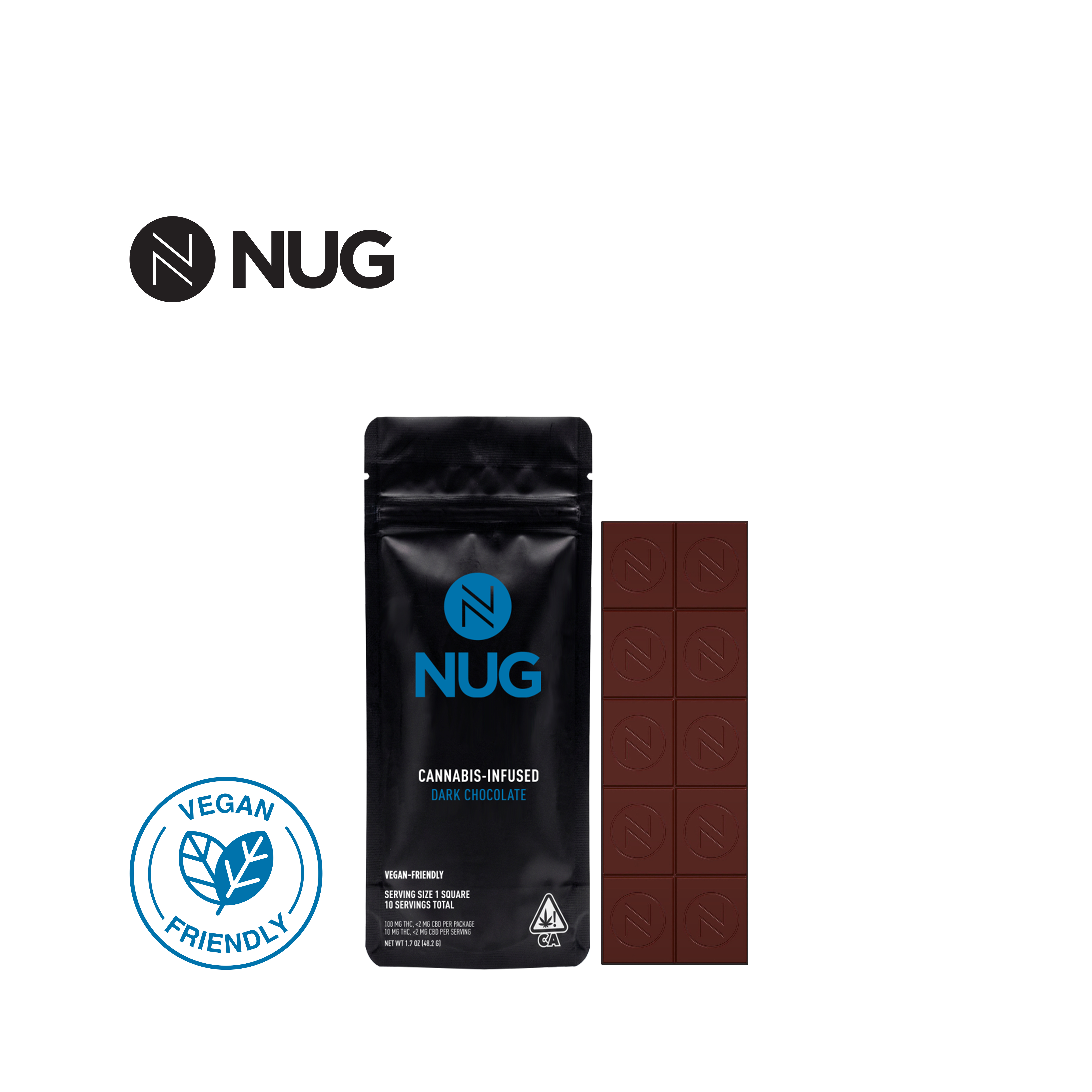 NUG: DARK CHOCOLATE 100MG BAR
