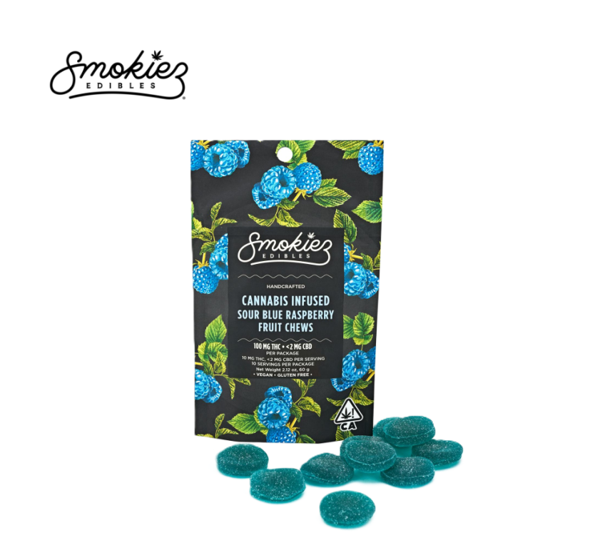 Smokiez — Sour Blue Raspberry Fruit Chews