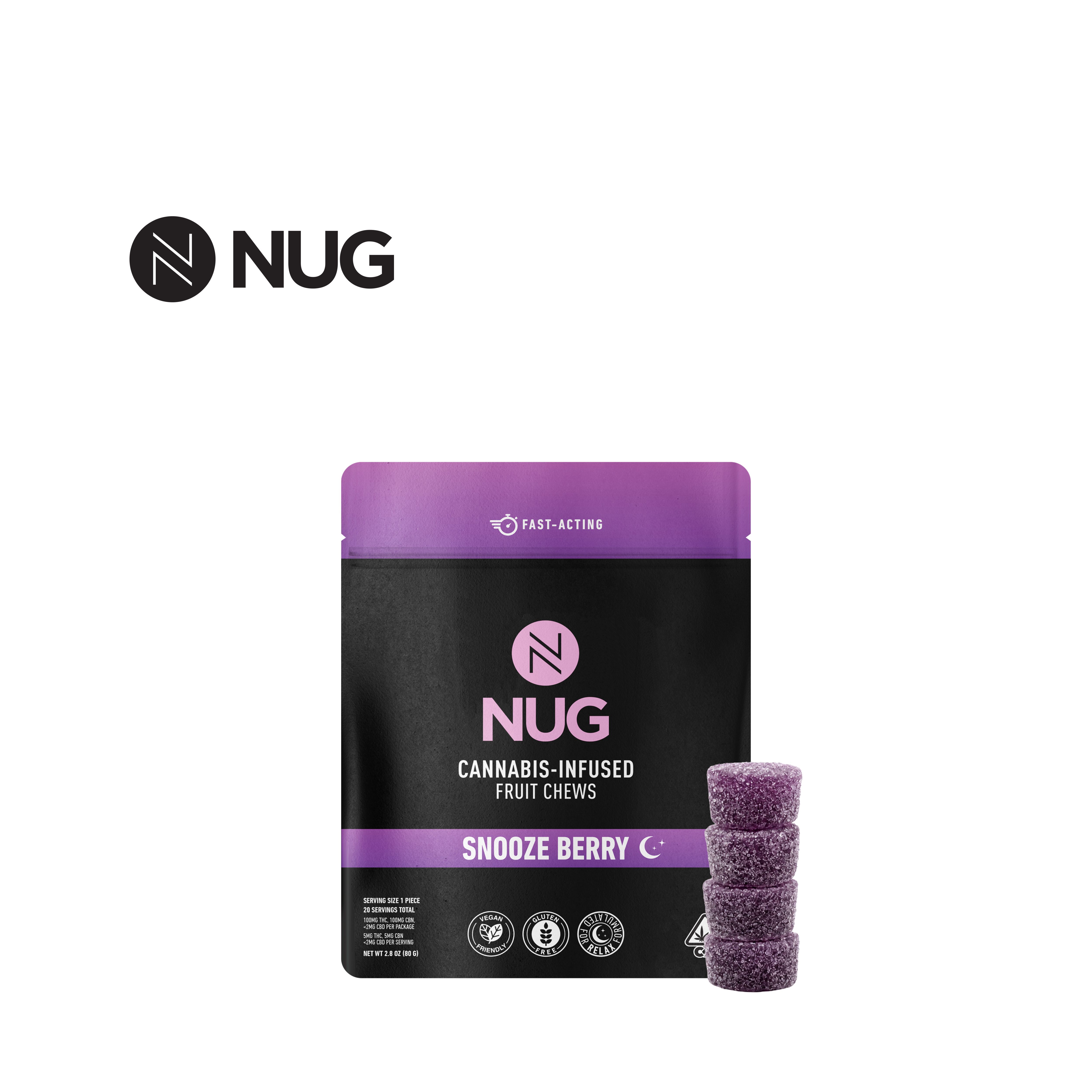 NUG — Snooze Berry - Nano Fruit Chews