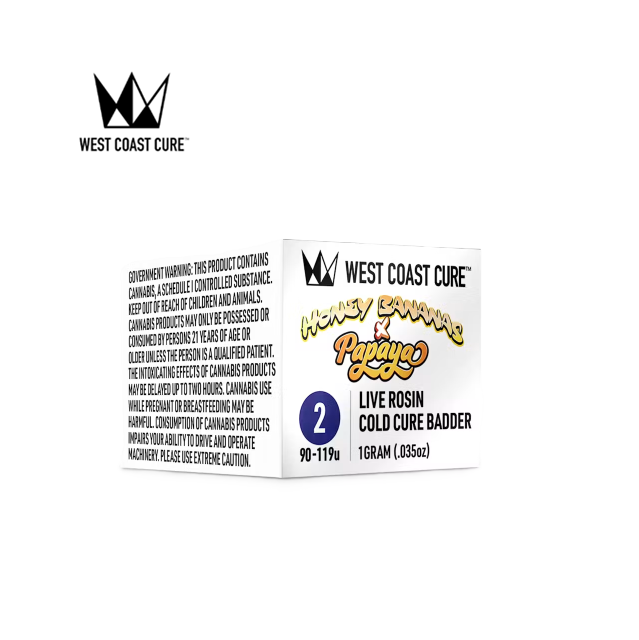 West Coast Cure: Honey Bananas X Papaya Cold Cure Tier 2