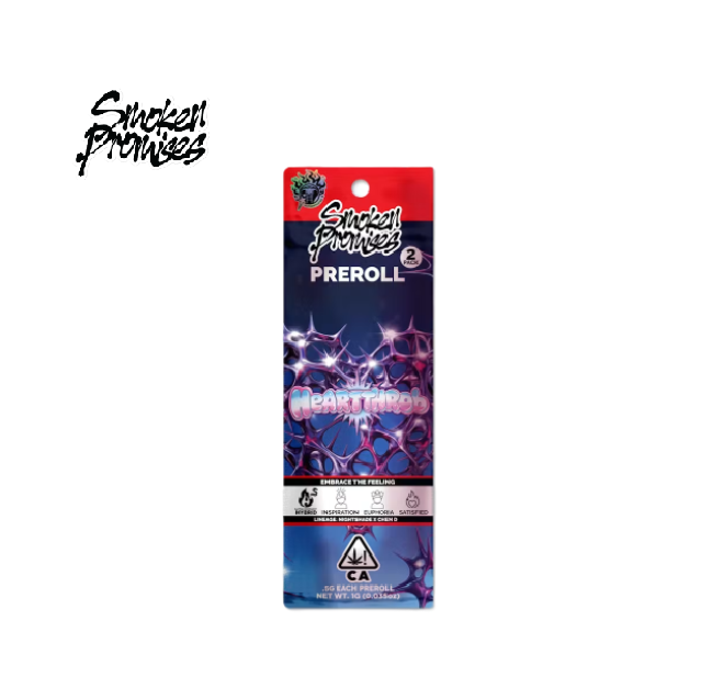 Smoken Promises: HEARTTHROB 1G 2 PACK PREROLLS