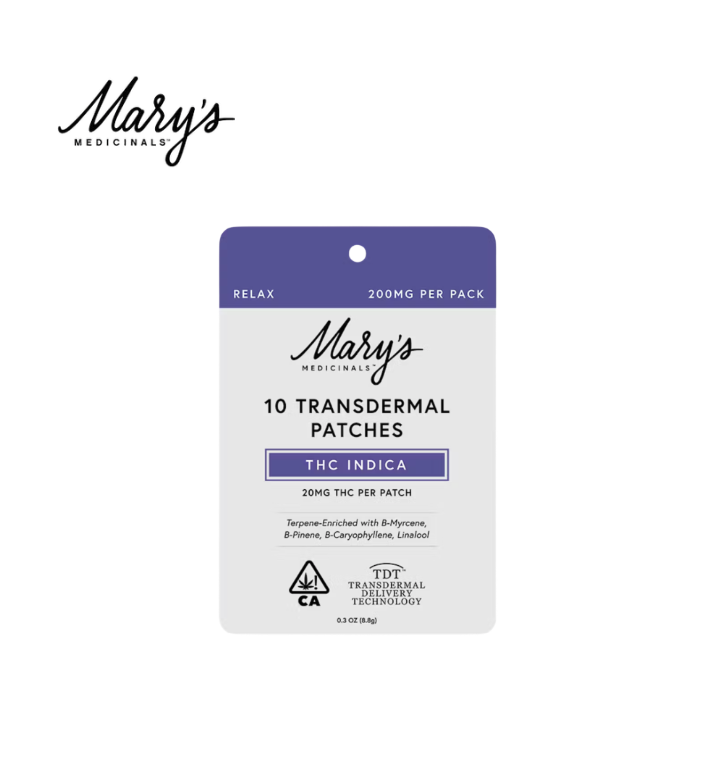 THC INDICA 10 PACK TRANSDERMAL PATCHES